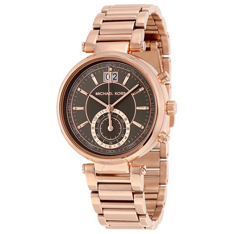 michael kors sawyer ladies watch|Michael Kors Women's Sawyer Rose Gold.